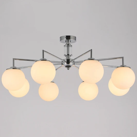 IL0064-8C-79 CR Потолочная люстра на штанге ILLUMICO IL0064-8C-79 CR (220V, шар)