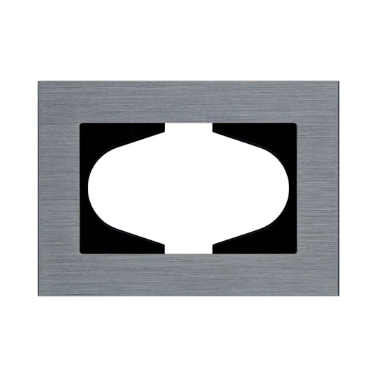 RA120GY Рамка для двойной розетки серый Kollinger Reflex AL RA120GY