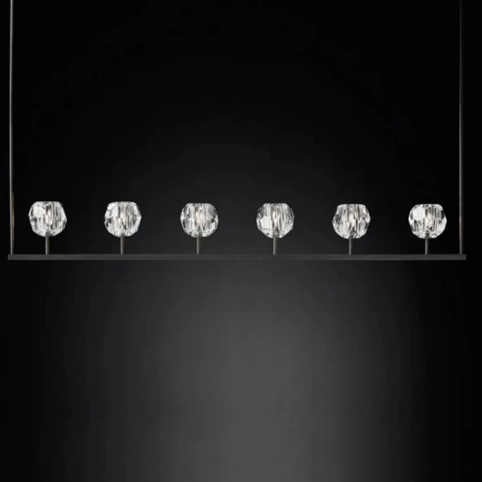 40.1222 Потолочная люстра на штанге Rh Boule De Cristal Linear Chandelier 6 Black Imperiumloft 40,1222 (84807-22) (220V)