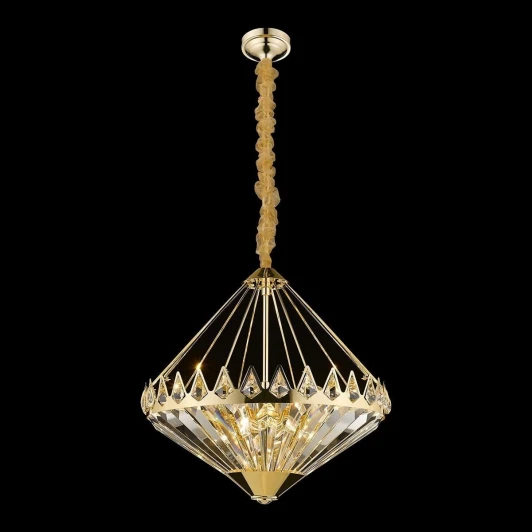 WE146.12.303 Подвесная люстра Wertmark Leoncia WE146.12.303 (220V, хрусталь, на цепи, круглые)