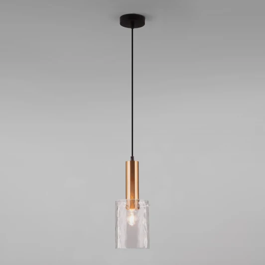 50177/1 черный / бронза Подвесной светильник Eurosvet Asti 50177/1 черный/бронза