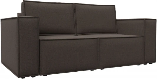 121890 Диван прямой Куба мини (Коричневый/Рогожка) Лига Диванов арт.121890