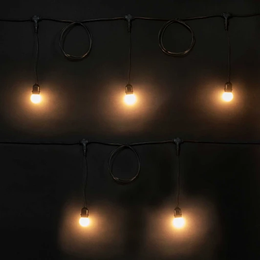 UNIL5/100-1-2 22-422 Ретро Гирлянда Unibelt Luna 5м с Шагом 150см, Провод Черный ПВХ, IP54