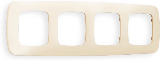 OF140334 Рамка Ambrella Volt OMEGA Ecta (Бежевый матовый) 4-ая OF140334