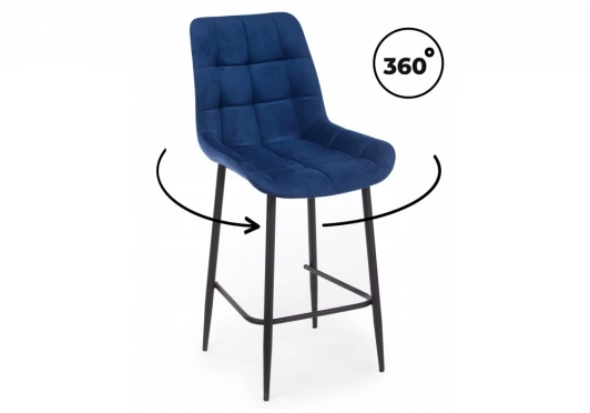632580 Барный стул Челси 360 синий (zd 798) / черный np 632580