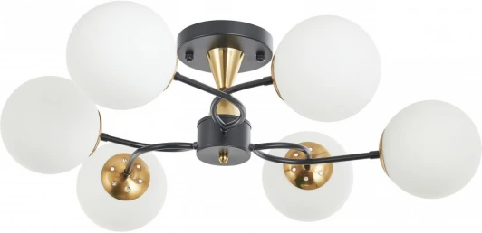 276808/6 BK/GD Потолочная люстра на штанге Arte Milano Neapolis-76808 276808/6 BK/GD (220V, шар)