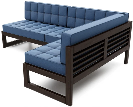 21908 Диван Arsko угловой Сега У венге велюр синий