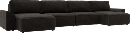 128348 Диван п-образный Лига-048 НПБ лонг Лига Диванов (Велюр) арт.128348