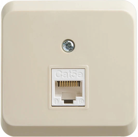 KOMA-001K Розетка накладная Ethernet RJ-45 (кремовый) Systeme Electric Etude KOMA-001K
