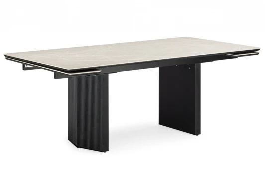 621192 Кухонный стол Woodville Монерон 200x100 burberry bianco matt / черный