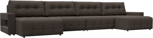 128977 Диван п-образный с полками Лига-053 НПБ Лонг Лига Диванов (Рогожка) арт.128977