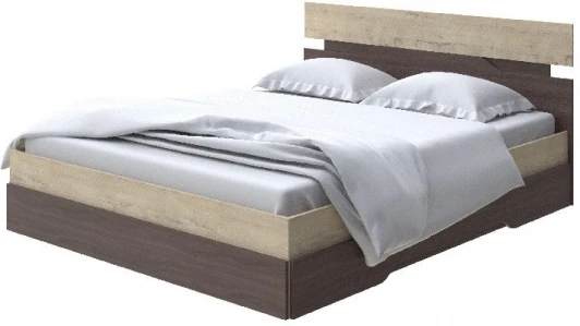 1938614 Без бренда Кровать Milton (ЛДСП Бунратти/Ясень Шимо Темный) 180x200