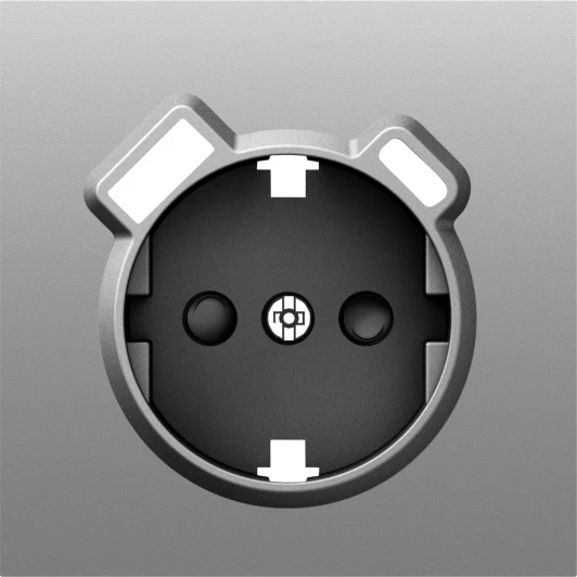DS22959 Накладка для розетки Schuko с зарядным устройством USB A+C, со шторками 16A 250В, серый графит Donel S08 DS22959
