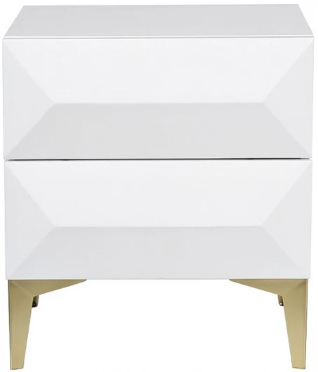 40AD-CB251 Тумба прикроватная Garda Decor 40AD-CB251 (Золото/Белый)