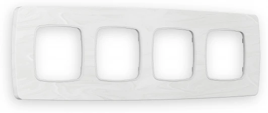 OF940104 Рамка Ambrella Volt OMEGA Opera (Белый мрамор) 4-ая OF940104