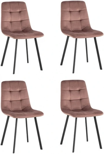 УТ000037219 Стул Chilly велюр пыльно-розовый 4 шт. Stool Group (арт.УТ000037219)
