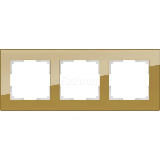 WL01-Frame-03 Рамка на 3 поста Werkel Favorit, бронзовый