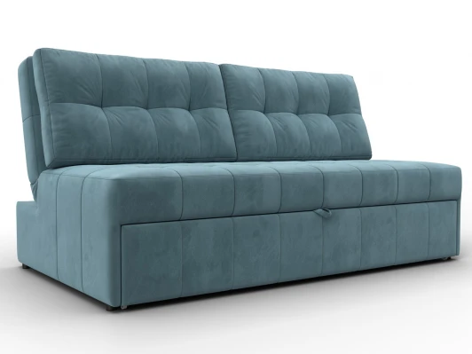 134918 Диван прямой Лига-107 (160) (ЛДСП,Брус,Фанера,Велюр/Бирюзовый) Лига Диванов 134918