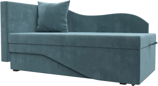 126119L Кушетка Гармония левая (Бирюзовый/Велюр) Лига Диванов арт.126119L