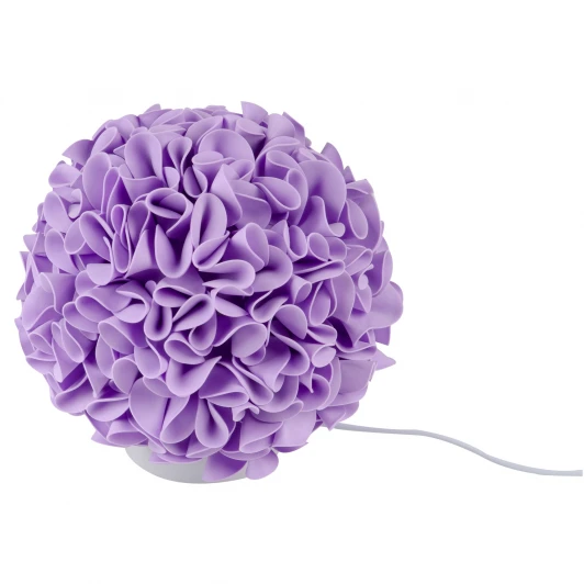 ULW-R07 T/3000K/150C/A Гортензия Белый/Сиреневый Настольный светильник Гортензия белый/сиреневый светодиодный со сменной лампой(в/к) E27 3000K Uniel ULW-R07 T/3000K/150C/A