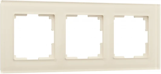 W0031141 Рамка на 3 поста Favorit (молочный, стекло) Werkel W0031141 (a058815)