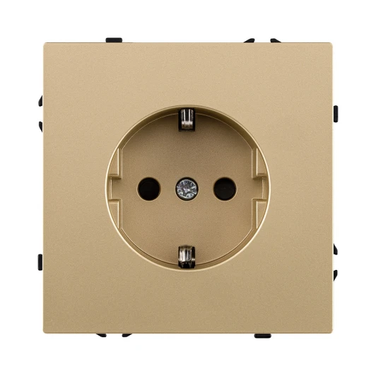 EC-014GD Розетка штепсельная SCHUKO 16A/250 В золотой Kollinger Eclipse EC-014GD