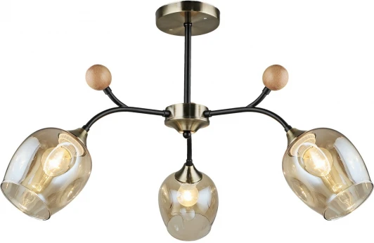 02009-0.3-03 AB+BK Потолочная люстра на штанге Reluce 02009-0.3-03 AB+BK (220V)