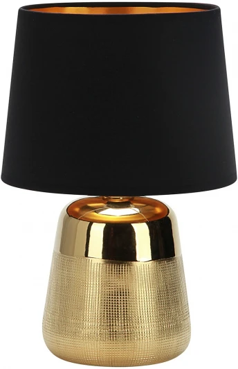 10199/L Gold Настольная лампа Escada Calliope 10199/L Gold 1х40Вт Е14, металл/ткань, золото/черный
