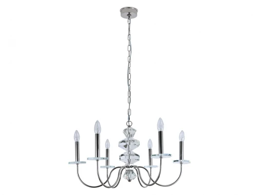 3876/С nickel Подвесная люстра свеча Newport 3870 3876/С nickel (220V, на цепи, свеча)