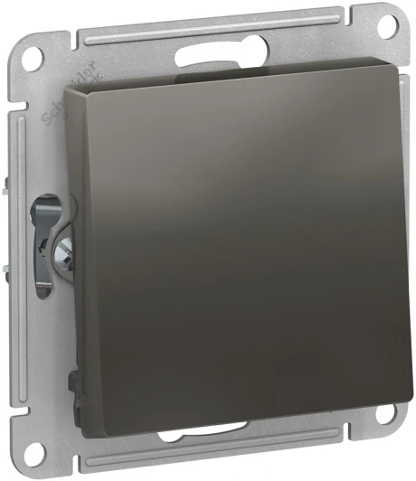 ATN000961 Выключатель встраиваемый одноклавишный (сталь) Systeme Electric AtlasDesign ATN000961
