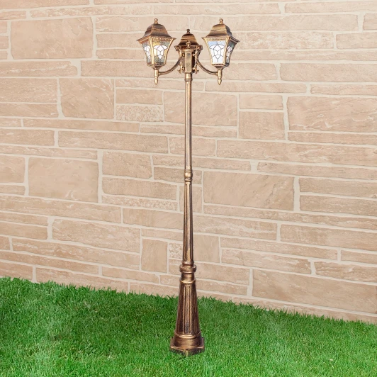 Altair F/3 черное золото Наземный фонарь Elektrostandard Altair черное золото F/3