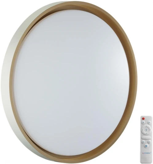 7645/EL Настенно-потолочный светильник Sonex Kisil 7645/EL пластик/белый LED 70Вт 3000-6000К D520 IP43 пульт ДУ (220V, круглые)