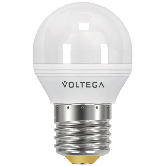 4704 Лампочка светодиодная E27 6 Вт 500 lm 2800K теплое свечение Voltega Simple 4704