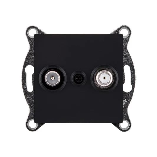 REA-035BM Розетка двойная TV (мама) + спутниковая SAT черный матовый Kollinger REA-035BM для Aspekt, Eleganz, Reflex