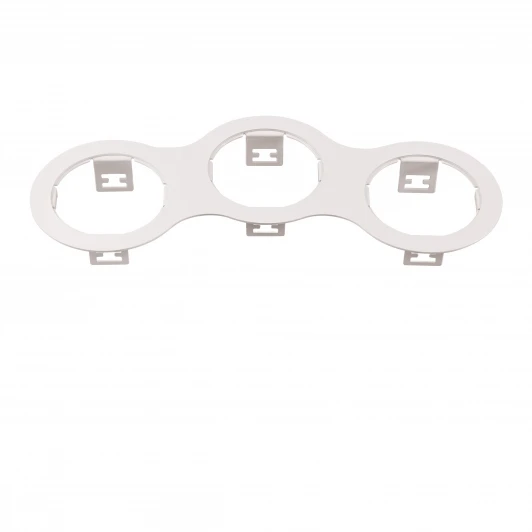 214696 Рамка для трех встраиваемых светильников Lightstar Domino, овал, белый