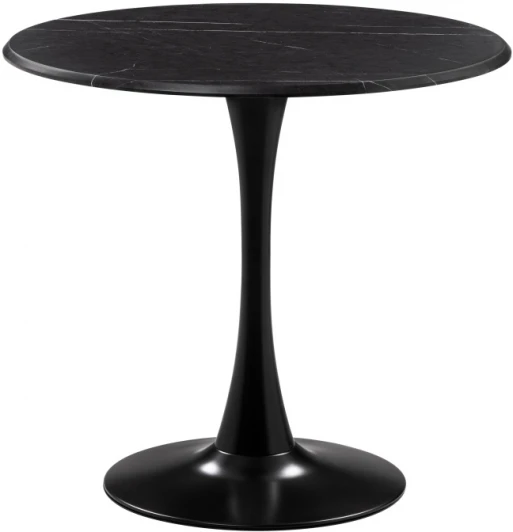 530835 Стол деревянный Woodville Тулип 90х73 мрамор черный / черный 530835
