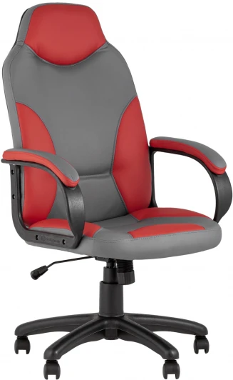 УТ000025615 Кресло компьютерное игровое Кронос экокожа серый/красный Stool Group УТ000025615