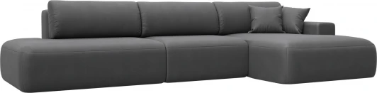 127761 Диван угловой Лига-036 НПБ Модерн Лонг правый угол Лига Диванов (Замша) арт.127761