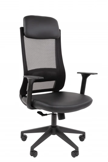 CHAIRMAN 500 ЛТ (LT) ЭКО Офисное кресло Chairman 500LT Россия экокожа черный/TW-01 черный 7187909