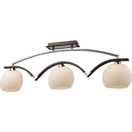 413-03-13 chrome + wengue Потолочная люстра N-Light 413 413-03-13 chrome + wengue