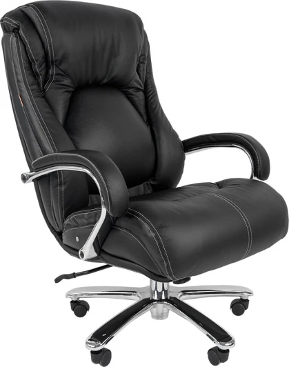 CHAIRMAN 402 кожа Компьютерное кресло CHAIRMAN 402 кожа (Металл,Экокожа/Черный)