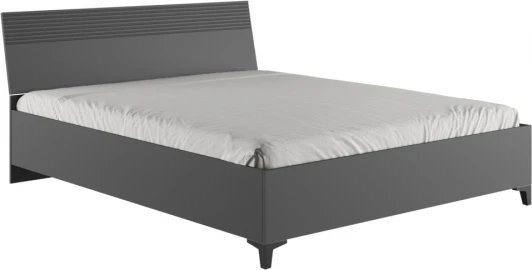 593606 Кровать Woodville Ника 160х200 с основанием дсп эйхория QR-17 / графит арт.593606