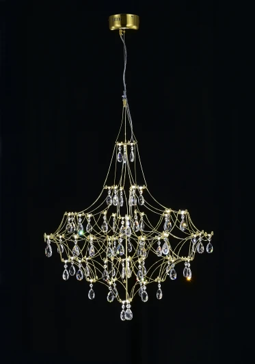 MR2642-66P-50AD Подвесная люстра светодиодная с пультом и хрустальными подвесками Asfour MyFar Allegria MR2642-66P-50AD