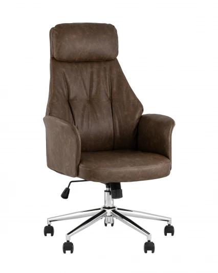 УТ000041776 Кресло офисное TopChairs Neoma коричневый экокожа УТ000041776