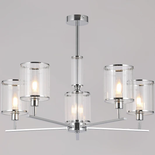 IL1183-5C-79 CR KOPNINI Потолочная люстра на штанге ILLUMICO IL1183-5C-79 CR KOPNINI