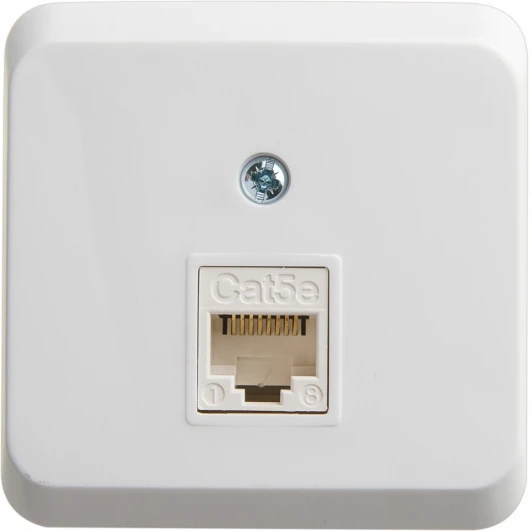 KOMA-001B Розетка накладная Ethernet RJ-45 (белый) Systeme Electric Etude KOMA-001B