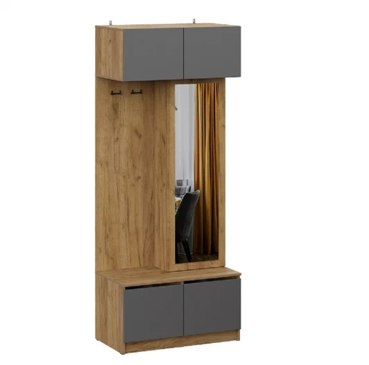 00-00194423 Вешалка с Зеркало Арникам "Авиньон", Графит