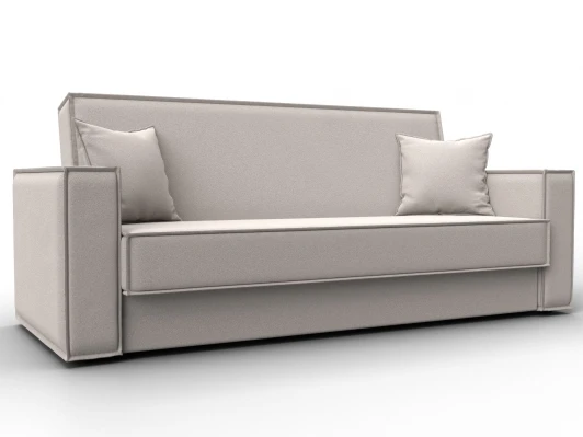 127462 Диван-книжка Куба (ДСП,ЛДСП/Пластик/Замша/Бежевый) Лига Диванов 127462