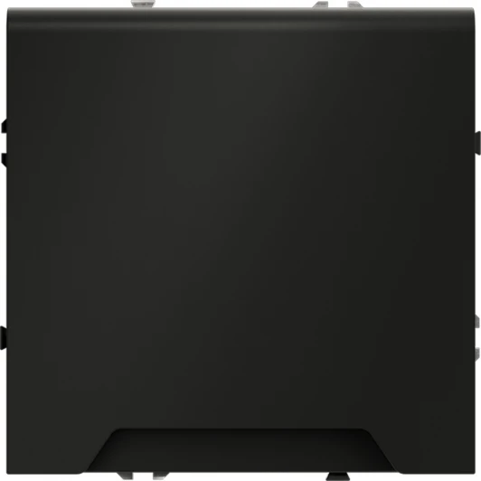 VLS040308 Розетка с заземлением, шторками и крышкой (черный матовый) Voltum S70 VLS040308