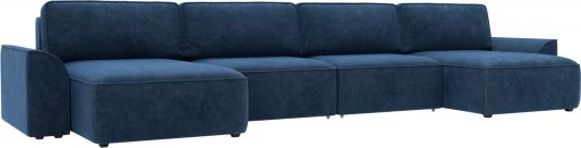 128347 Диван п-образный Лига-048 НПБ лонг Лига Диванов (Велюр) арт.128347